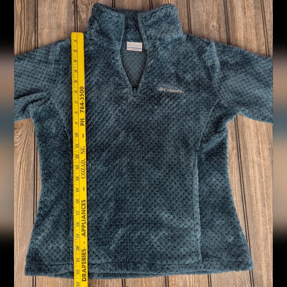 Columbia Dark Teal Textured Fleece Jacket